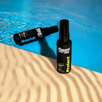 Flaunt Your Ink Fade Protection Set - Moisturiser and SPF 50 Sunscreen for vibrant tattoo colour