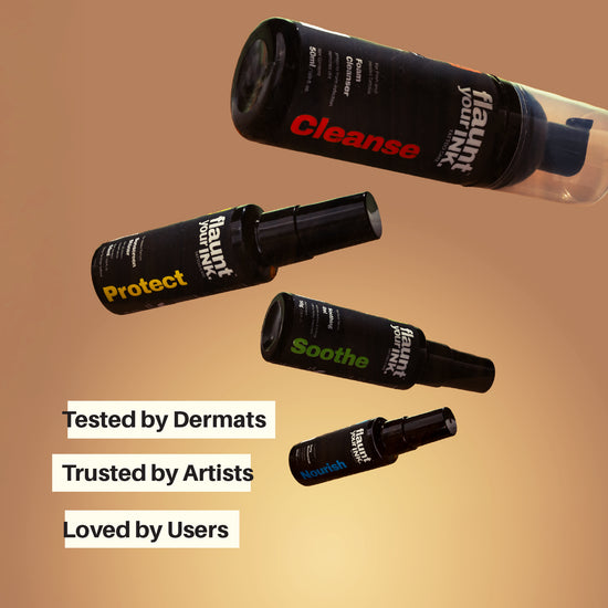 Flaunt Your Ink complete tattoo care routine gift box - premium tattoo care set