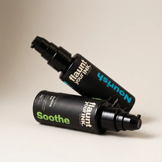 Flaunt Your Ink Tattoo Moisturization Duo - Healing Gel and Daily Moisturiser for tattooed skin