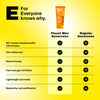 The sunscreen compared with a regular sunscreen, flaunt MEN.