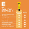 E for Everyone knows why: flaunt MEN. sunscreen compared with a regular sunscreen.