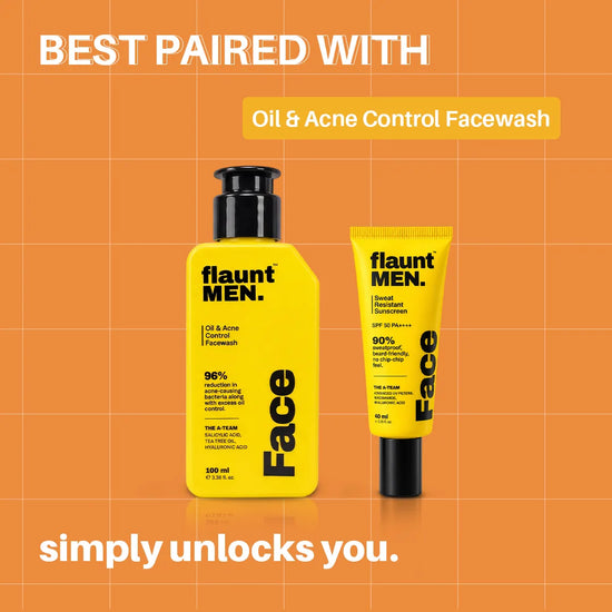 Best paired with the Oil and Acne Control Facewash, flaunt MEN.